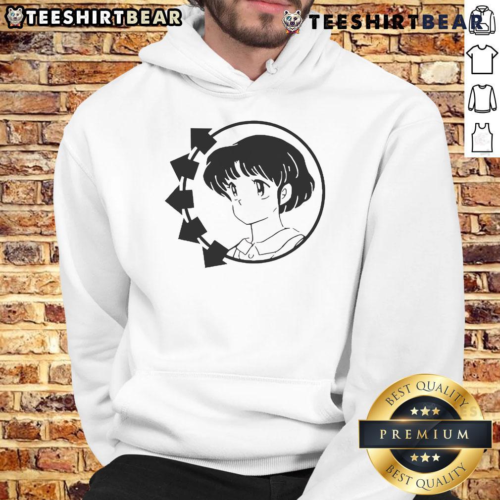 Alt Text: Cute Blink-182 Akane Tendo smiley anime girl hoodie design featuring vibrant colors and playful graphics.