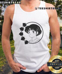 Cute Blink-182 Akane Tendo smiley anime girl tank top featuring vibrant colors and playful design.