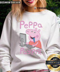 Cute cartoon pay pig sweatshirt featuring an adorable pig design, perfect for casual wear and animal lovers.