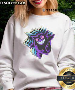 Alt Text: Cute Cyberpunk Gengar Pokemon Sweatshirt featuring vibrant colors and unique graphic design for trendy fans.