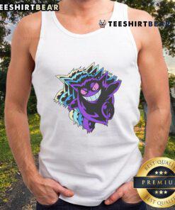 Alt Text: Cute Cyberpunk Gengar Pokemon tank top featuring vibrant colors and a stylish design perfect for fans and casual wear.