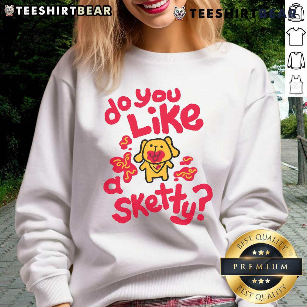 Alt Text: Cute Do You Like A Sketty Sweatshirt featuring playful spaghetti design, perfect for casual outfits and food lovers.