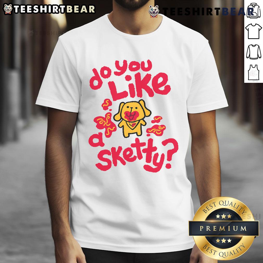 Alt Text: Cute 'Do You Like A Sketty' T-shirt featuring playful graphics, perfect for pasta lovers and casual wear enthusiasts.