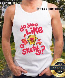 Cute 'Do You Like A Sketty' tank top featuring playful spaghetti graphics, perfect for casual summer outfits.