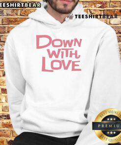 Alt Text: Cute Down With Love Logo Hoodie featuring vibrant graphics and a cozy design, perfect for casual wear.