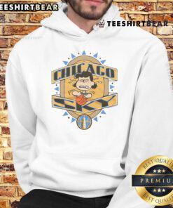 Cute Peanuts Lucy x Chicago Sky hoodie featuring vibrant colors and playful design, perfect for fans and cozy wear.