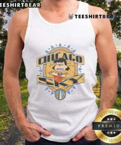 Cute Peanuts Lucy x Chicago Sky tank top featuring vibrant colors and playful design, perfect for fans and fashion lovers.