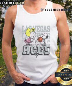 Cute Peanuts Sally tank top featuring Las Vegas Aces design, perfect for fans and summer style.
