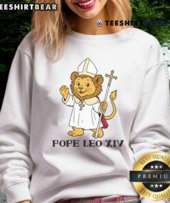 Cute Pope Leo XIV tiger sweatshirt featuring a vibrant design, perfect for trendy and unique fashion lovers.