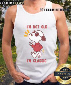 Alt Text: Cute Snoopy I'm Not Old, I'm Classic Beagle tank top design featuring the beloved cartoon character.