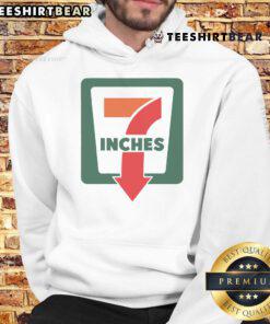 Funny 7-Inches 7-Eleven hoodie featuring a playful design, perfect for casual wear and making a humorous fashion statement.