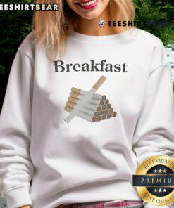 Funny Breakfast Cigarettes Sweatshirt featuring a playful design for humor-loving brunch enthusiasts.