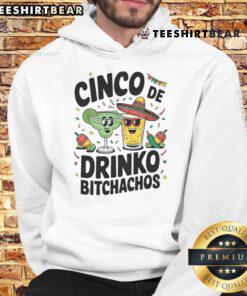 Funny Cinco De Drinko Bitchachos hoodie featuring vibrant margarita and tequila graphics for festive celebrations.