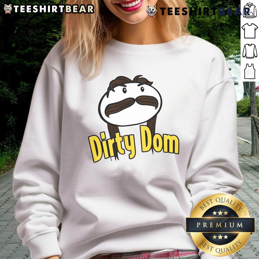 Alt Text: Funny Dominik Mysterio Dirty Dom sweatshirt featuring a playful design perfect for wrestling fans and casual wear.