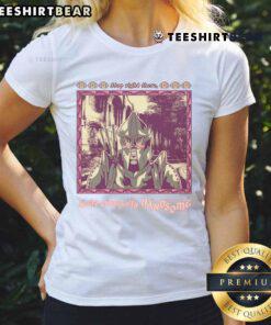 Funny Skyrim 'Stop Right There, You're Criminally Handsome' Ladies Tee featuring a playful design for gamers.