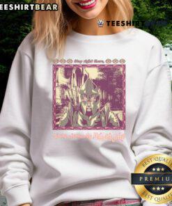 Alt Text: Funny Skyrim sweatshirt featuring 'Stop Right There, You're Criminally Handsome' slogan, perfect for gamers.