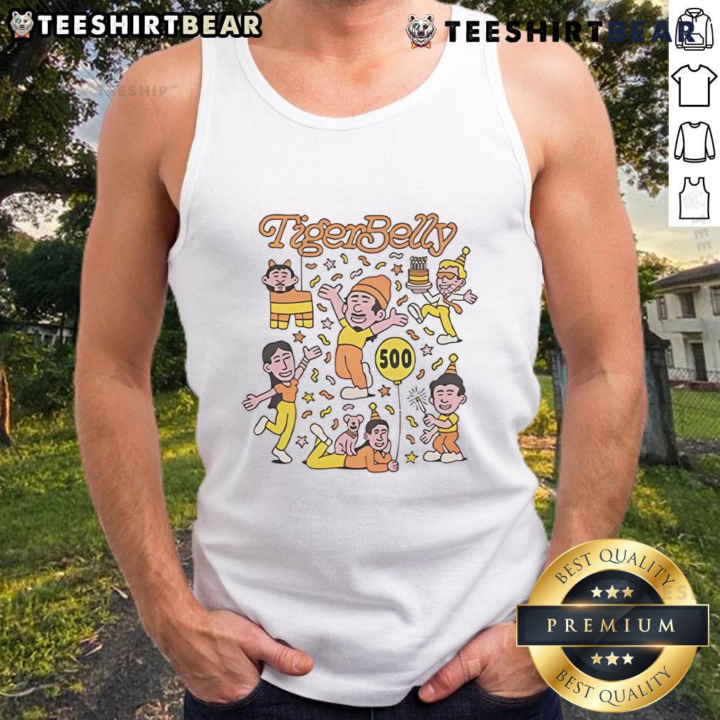 Funny Tigerbelly 500 tank top featuring a humorous design, perfect for casual wear and showcasing your playful style.