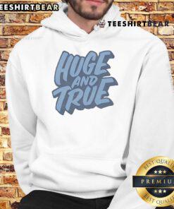 Good Alex Lahey Huge and True Hoodie displayed on a model, showcasing its stylish design and vibrant colors.