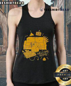 Good American Socks Welcome Home Good Boy Tank Top in vibrant colors, perfect for casual wear and dog lovers.
