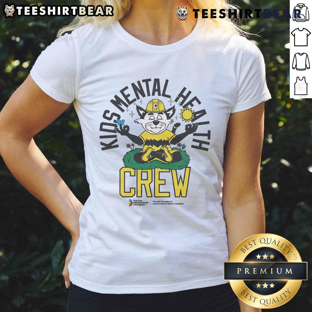 Good Columbus Crew Kids Mental Health Ladies Tee featuring a vibrant design promoting mental wellness for children.