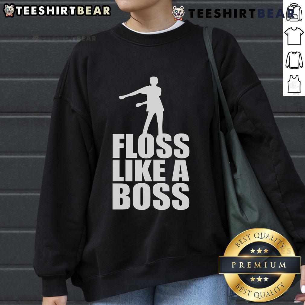 Good Floss Like A Boss Dance Logo Sweatshirt featuring vibrant dance graphic on a cozy, stylish pullover.