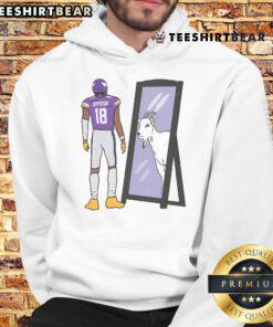 Good Justin Jefferson Mirror Goat Hoodie featuring bold graphics and a stylish design for fans of the NFL star.