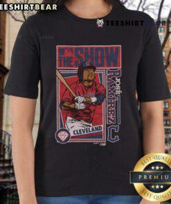 Good MLB The Show Guardians Jose Ramirez Ladies Tee featuring stylish design for fans of the Cleveland Guardians.