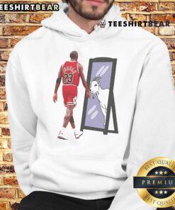 Good Michael Jordan GOAT mirror hoodie featuring iconic design, perfect for basketball fans and streetwear enthusiasts.