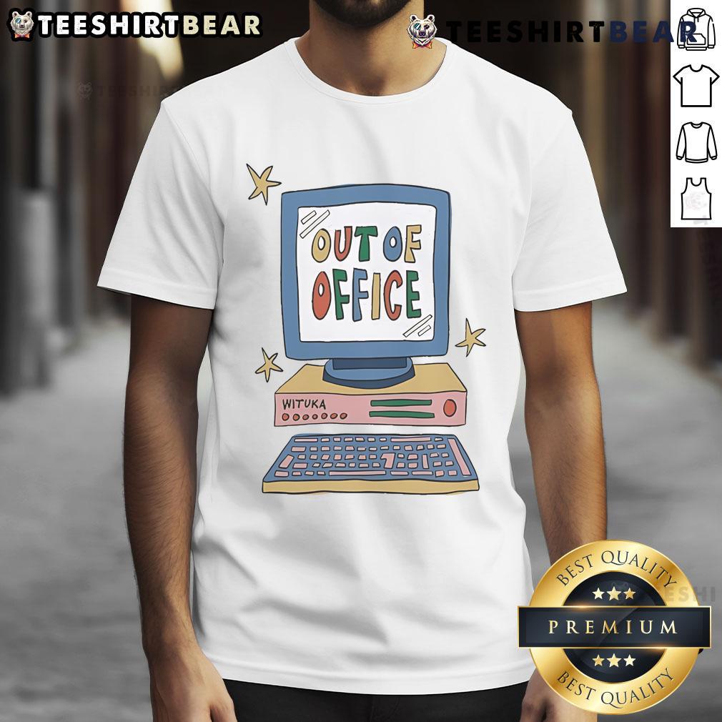 Good Out Of Office Wituka T-Shirt featuring a fun design perfect for casual wear and relaxation.
