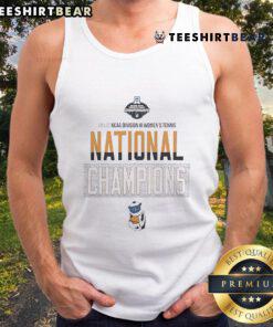 Good Pomona-Pitzer 2025 NCAA D3 Women's Tennis National Champions tank top featuring vibrant team colors and logo.