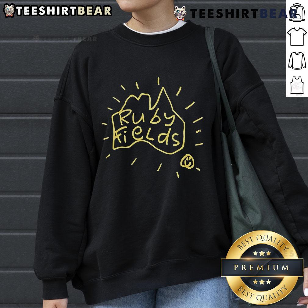 Cozy Good Ruby Fields Australia sweatshirt featuring vibrant colors and stylish design, perfect for music lovers.