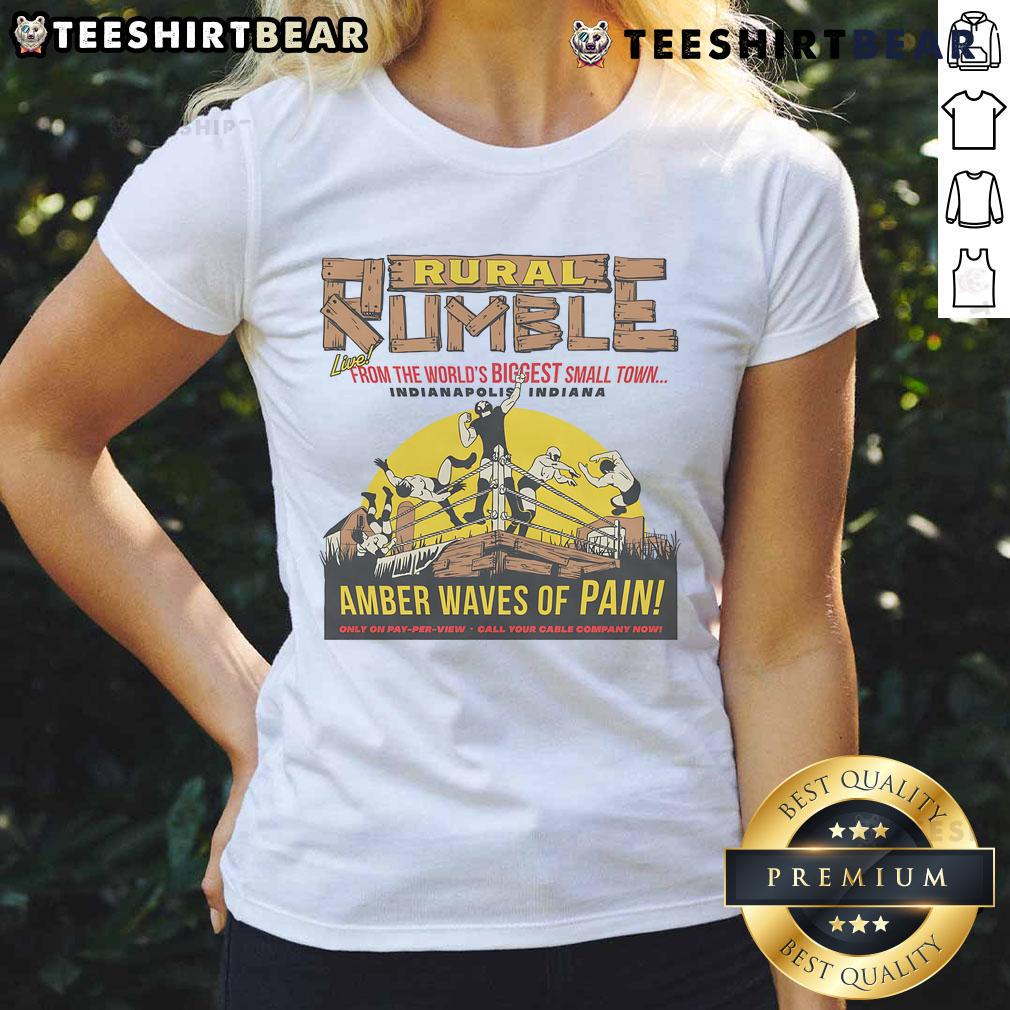 Good Rural Rumble tee featuring 'Amber Waves of Pain' design from world's biggest small town, Indianapolis, Indiana.