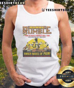 Alt Text: Good Rural Rumble tank top featuring 'Amber Waves of Pain' design from Indianapolis, Indiana's biggest small town.
