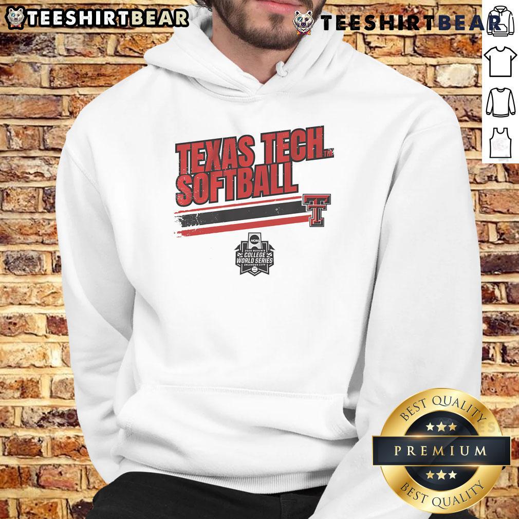 Good Texas Tech Softball Women's College World Series Stripe Hoodie featuring team colors and logo, perfect for fans.