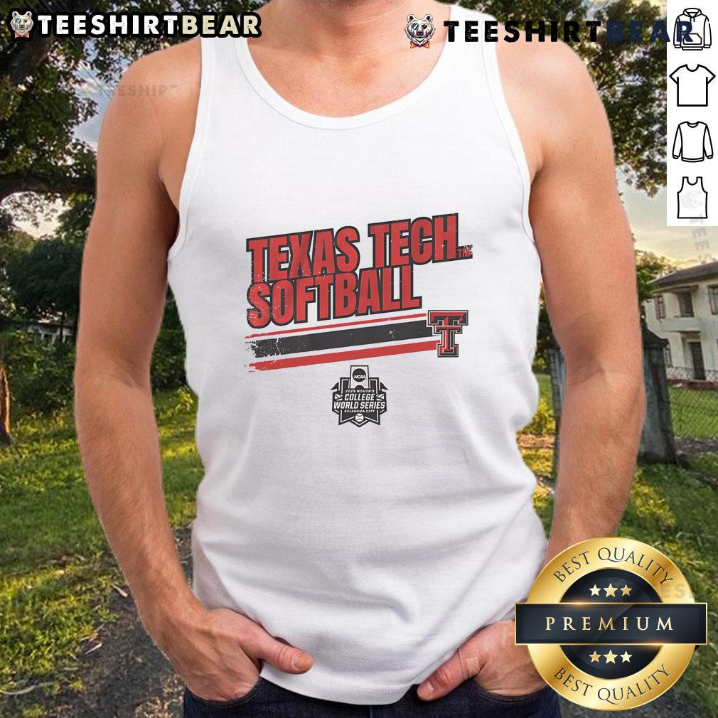 Good Texas Tech Softball Women's College World Series stripe tank top, perfect for fans and summer sports events.