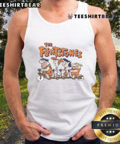 Good The Flintstones cartoon tank top featuring colorful graphics of the iconic characters for casual wear.