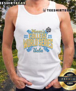 Good UCLA Bruins 2025 NCAA Softball Women's College World Series tank top design featuring team colors and logo.