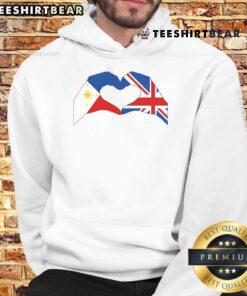 Good We Heart Philippines and UK Patriot Series hoodie featuring a love hand design, perfect for proud patriots.