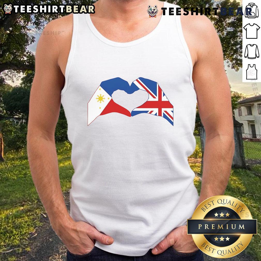 Good We Heart Philippines and UK Patriot Series Love Hand Tank Top showcasing patriotic design and vibrant colors.