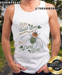 Happy cicadas design on tank top, perfect for summer fun and outdoor events. Enjoy a good time in style!