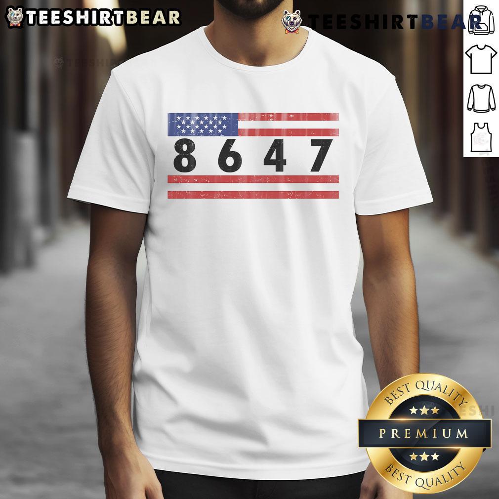 Hot Anti Trump Impeach T-Shirt featuring US flag design, perfect for supporters of the 47th President.