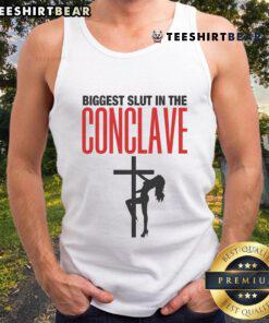 Hot biggest slut in the Conclave tank top showcasing a stylish and bold fashion statement for confident wearers.
