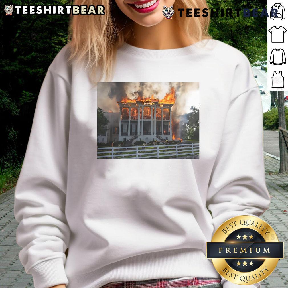 Hot Nottoway Plantation Fire Sweatshirt featuring a cozy design and vibrant colors, perfect for comfort and style.