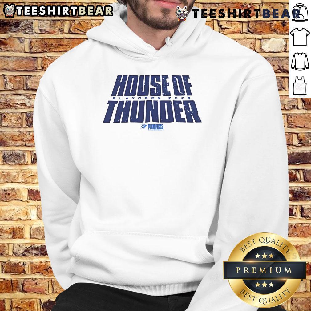 Nice Good House of Thunder Game 5 Playoffs 2025 hoodie featuring vibrant team colors and bold graphics.