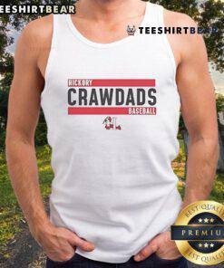 Nice Hickory Crawdads baseball logo tank top featuring vibrant team colors and design for fans and players.