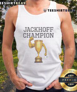 Nice Jackhoff Champion All Time Trophy tank top featuring a stylish design, perfect for sports enthusiasts and casual wear.