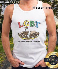 Nice LGBT Let's Get Breakfast Together tank top featuring vibrant colors and a fun design for pride and casual wear.