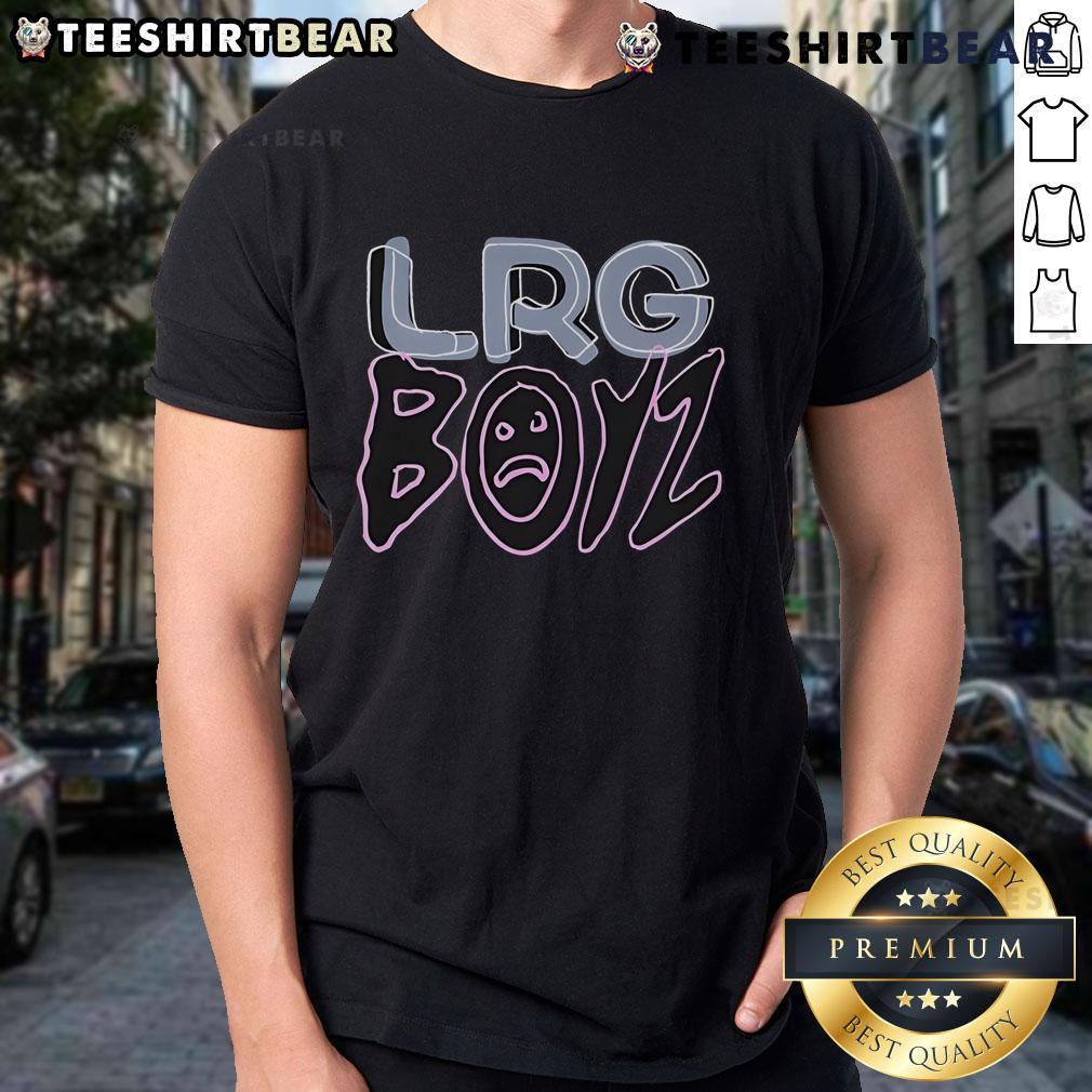 Nice Lrg Sadboyz written T-shirt featuring bold typography on a stylish casual design for trendy streetwear.