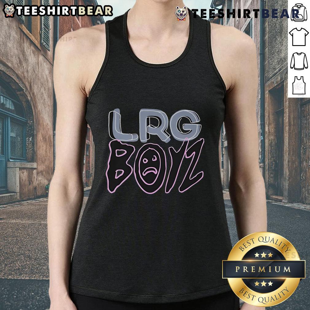 Men's Nice LRG Sadboyz Written Tank Top in black, showcasing a stylish streetwear design perfect for casual summer outfits.
