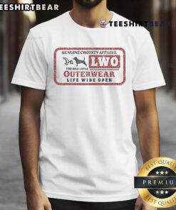 Alt Text: Nice Life Wide Open Genuine Cboystv The Real Deal Outerwear T-Shirt featuring a stylish design and comfortable fit.